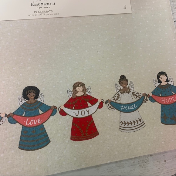 New Isaac Mizrahi New York Easy Care Set of 4 Placemats 13" x 19" Christmas - Picture 4 of 7
